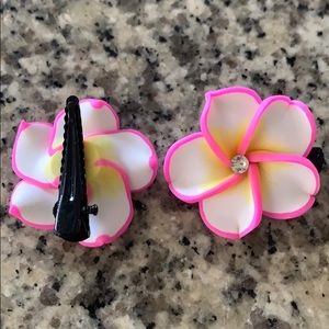 Hawaiian Flower Hair Clips